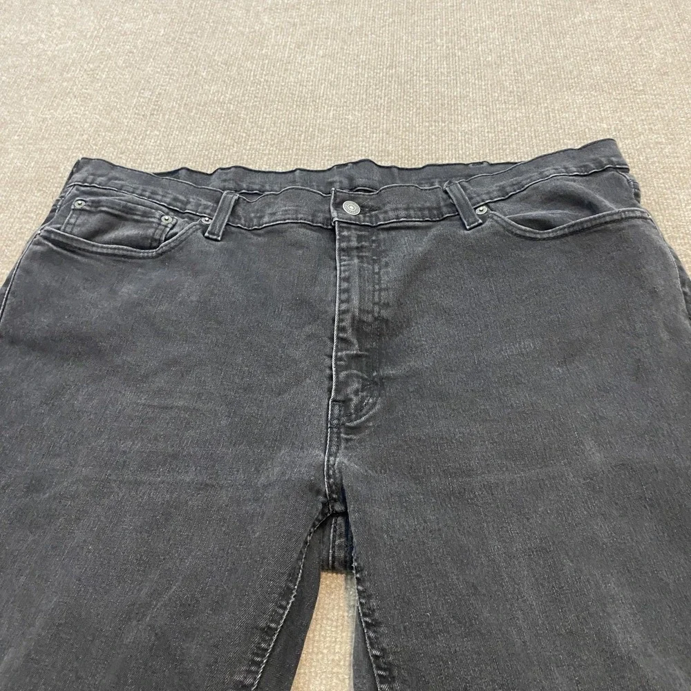 Levis 541 Jeans Mens 42x29 Black Wash Athletic Taper Stretch Denim Pants
